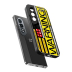 warning back phone cover | glass case for oneplus nord ce 4