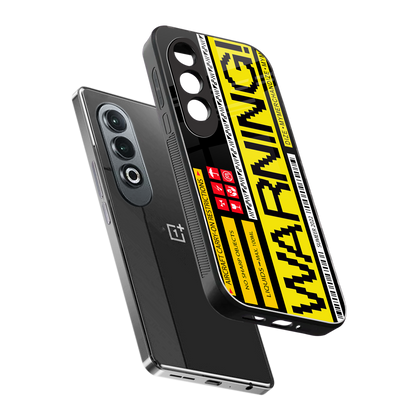 warning back phone cover | glass case for oneplus nord ce 4