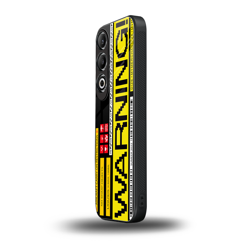 warning back phone cover | glass case for oneplus nord ce 4