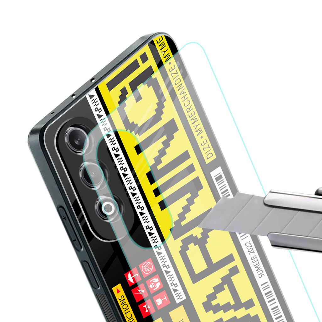 warning back phone cover | glass case for oneplus nord ce 4