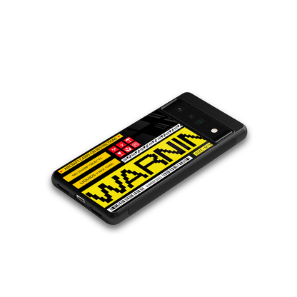 warning back phone cover | glass case for google pixel 6 pro