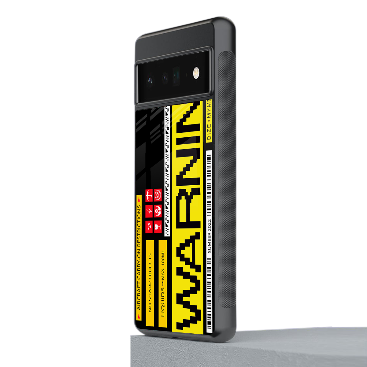 warning back phone cover | glass case for google pixel 6 pro