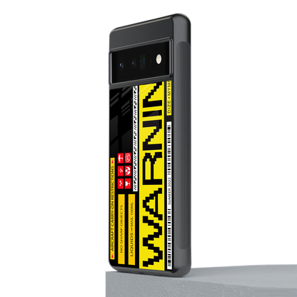 warning back phone cover | glass case for google pixel 6 pro