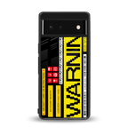 warning back phone cover | glass case for google pixel 6
