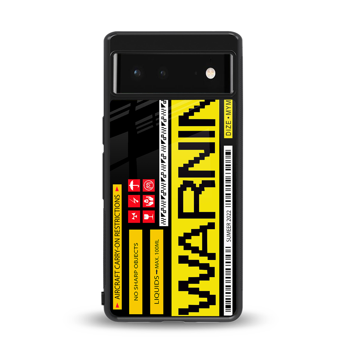 warning back phone cover | glass case for Google Pixel 6A