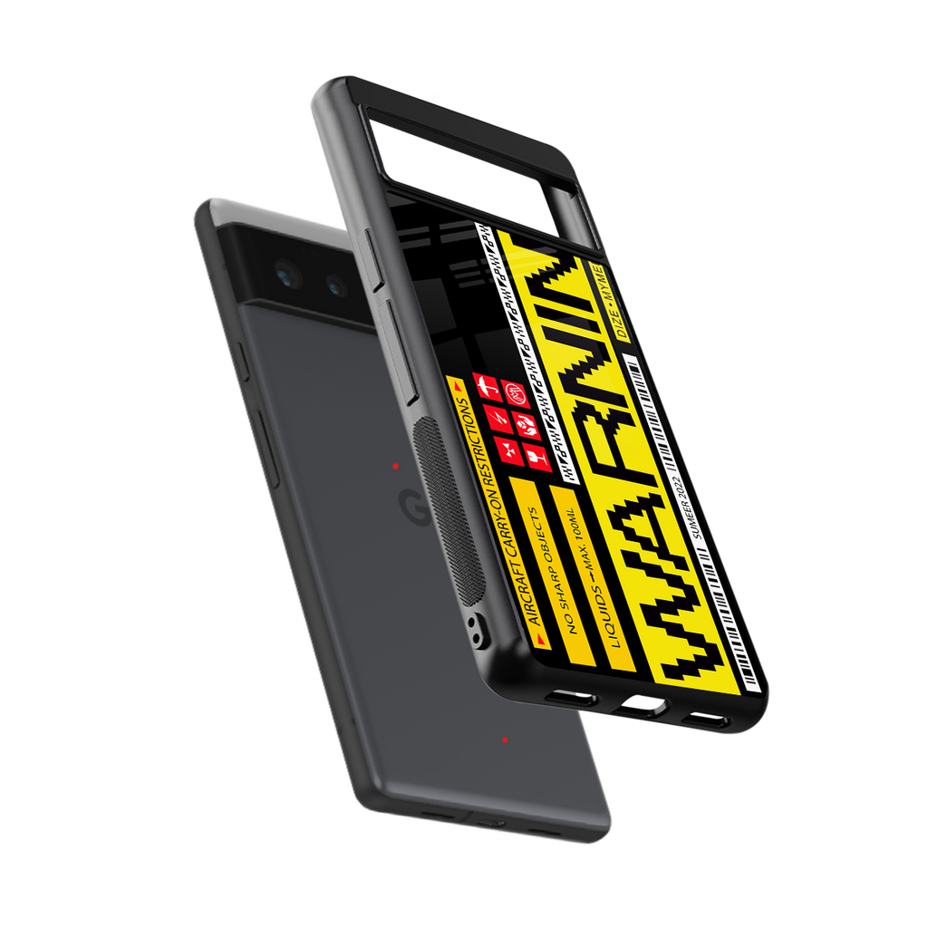 warning back phone cover | glass case for google pixel 6