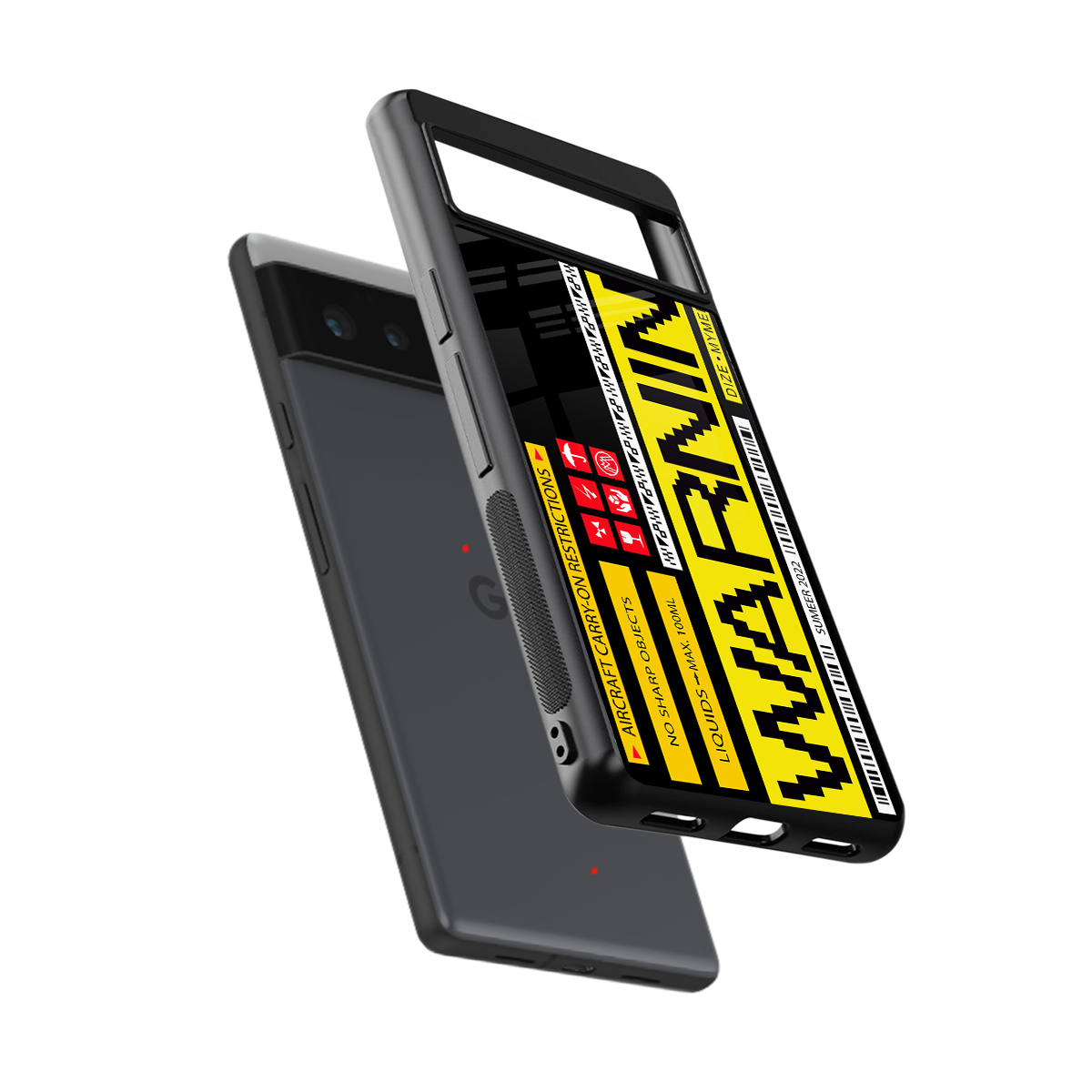 warning back phone cover | glass case for google pixel 6