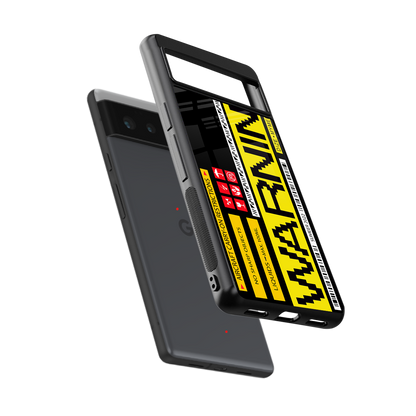 warning back phone cover | glass case for Google Pixel 6A
