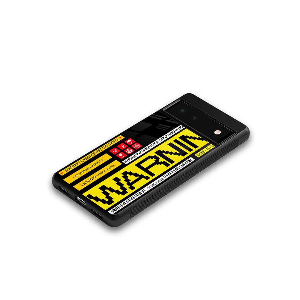 warning back phone cover | glass case for google pixel 6