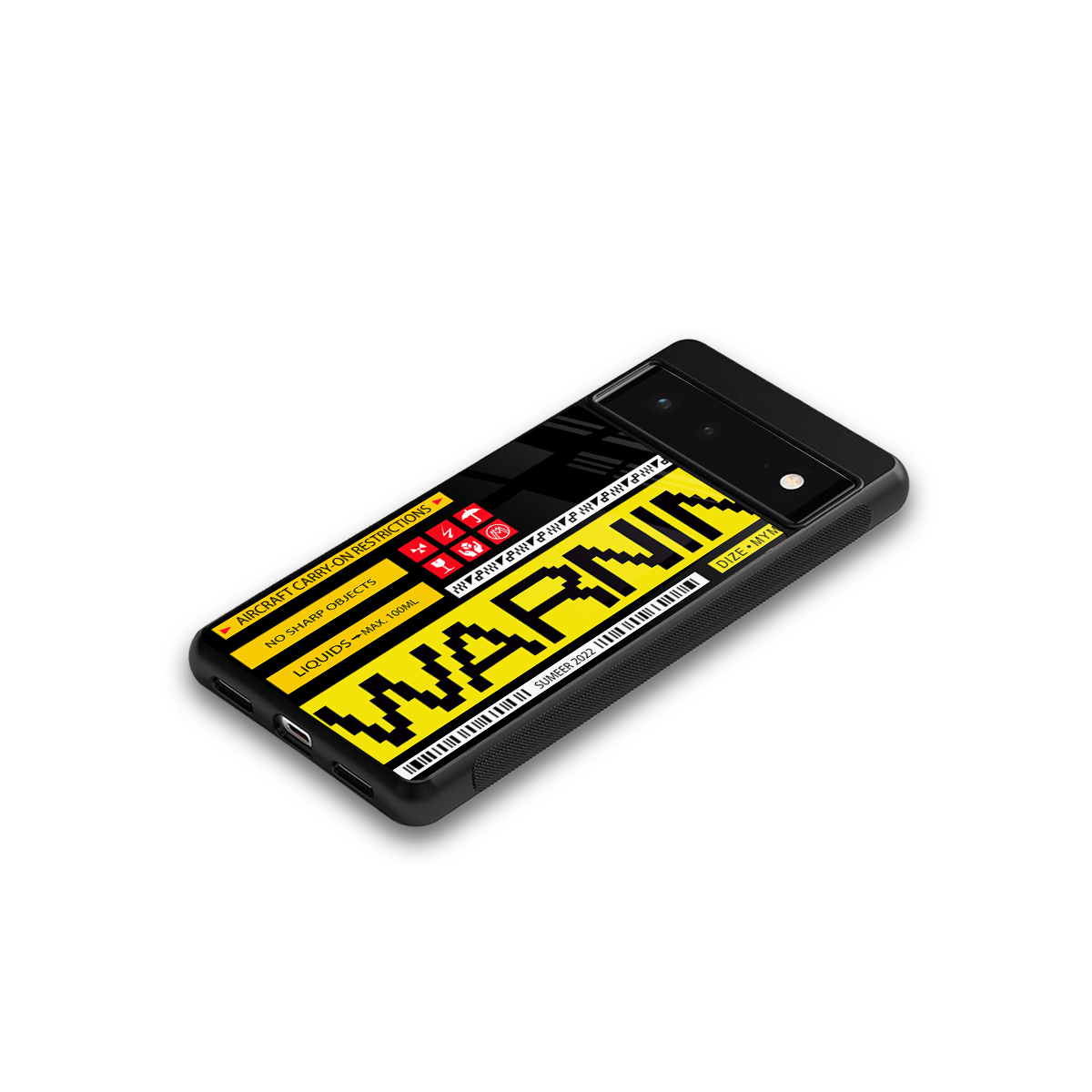 warning back phone cover | glass case for google pixel 6