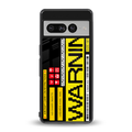 warning back phone cover | glass case for google pixel 7 pro