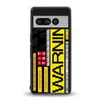 warning back phone cover | glass case for google pixel 7 pro