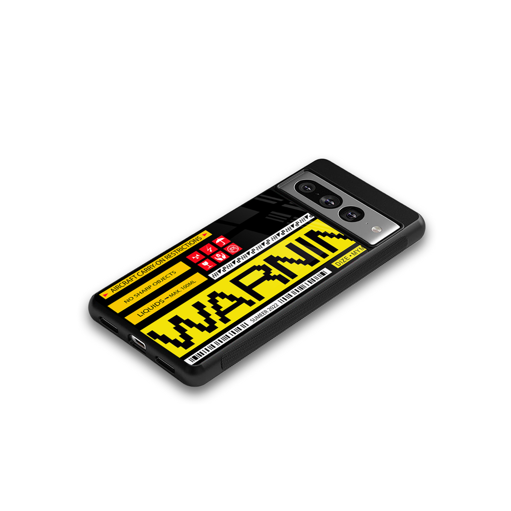 warning back phone cover | glass case for google pixel 7 pro