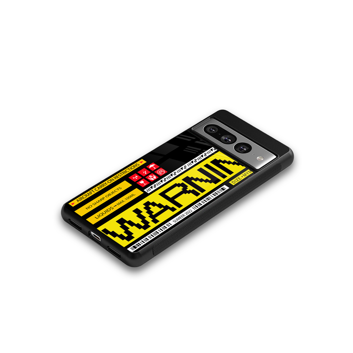 warning back phone cover | glass case for google pixel 7 pro