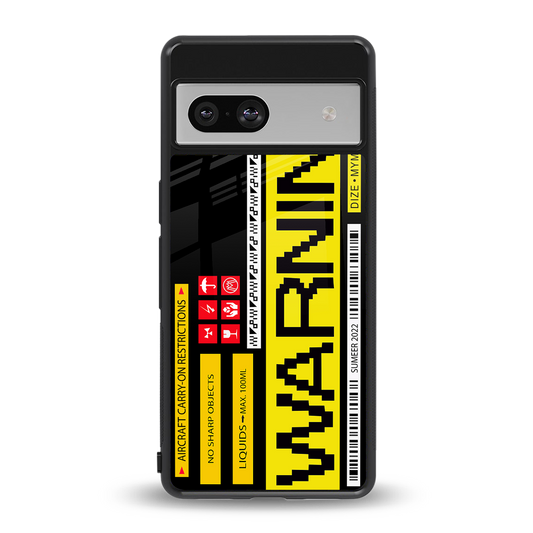 warning back phone cover | glass case for Google Pixel 7A