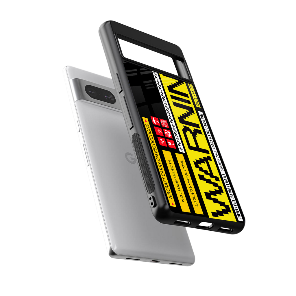 warning back phone cover | glass case for Google Pixel 7