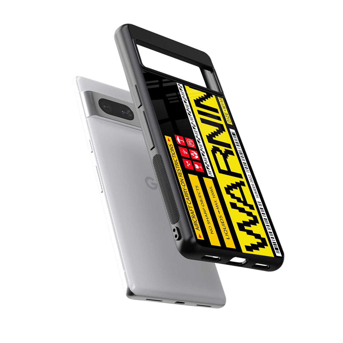 warning back phone cover | glass case for Google Pixel 7