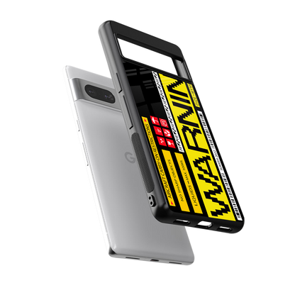 warning back phone cover | glass case for Google Pixel 7A