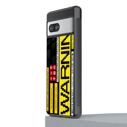 warning back phone cover | glass case for Google Pixel 7A
