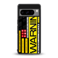 warning back phone cover | glass case for google pixel 8 pro