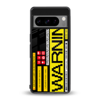 warning back phone cover | glass case for google pixel 8 pro
