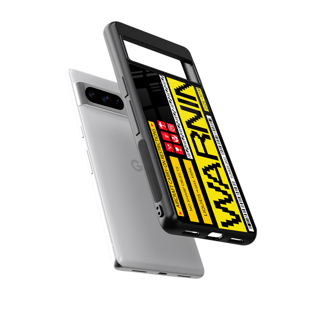 warning back phone cover | glass case for google pixel 8 pro