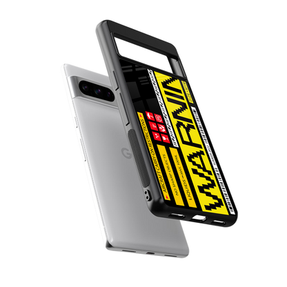 warning back phone cover | glass case for google pixel 8 pro