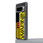 warning back phone cover | glass case for google pixel 8 pro