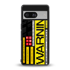 warning back phone cover | glass case for Google Pixel 8