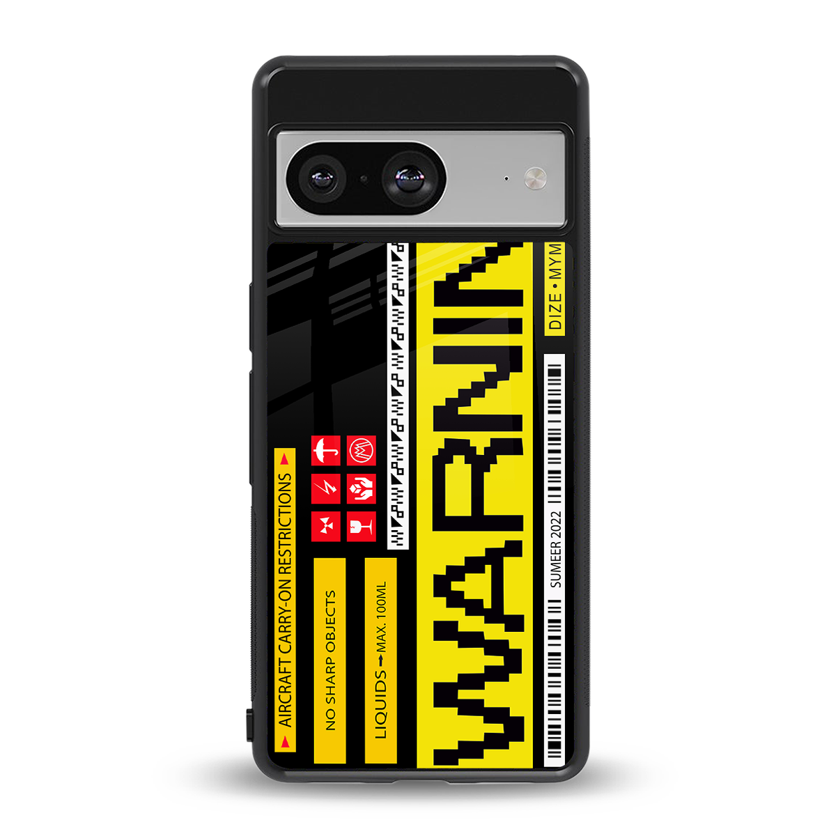 warning back phone cover | glass case for Google Pixel 8