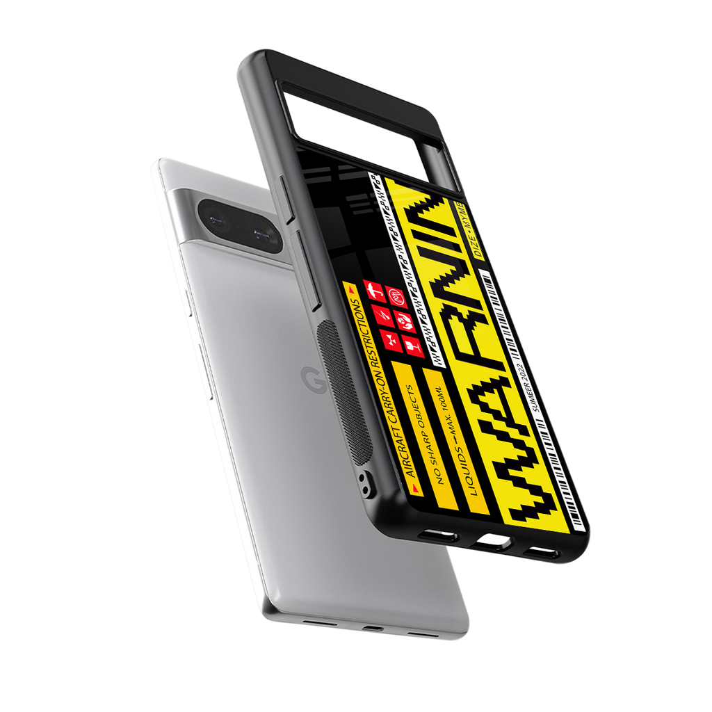 warning back phone cover | glass case for Google Pixel 8