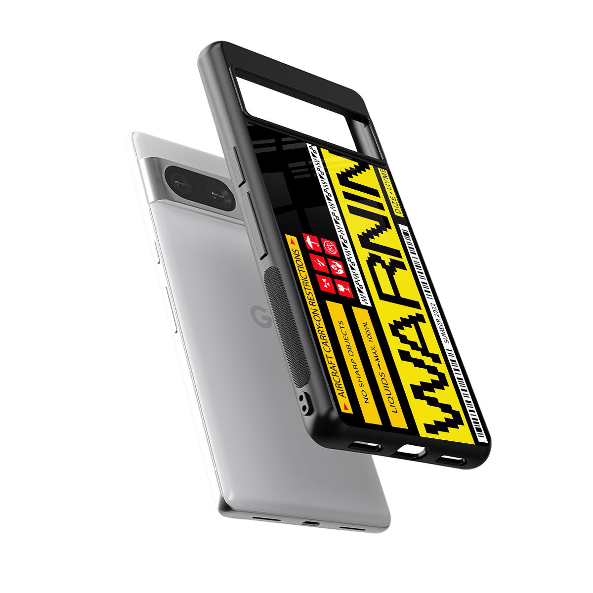 warning back phone cover | glass case for Google Pixel 8