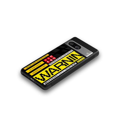 warning back phone cover | glass case for Google Pixel 8