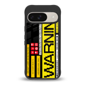 warning back phone cover | glass case for google pixel 9