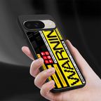 warning back phone cover | glass case for google pixel 9
