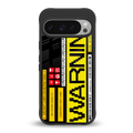 warning back phone cover | glass case for google pixel 9 pro