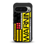 warning back phone cover | glass case for google pixel 9 pro xl