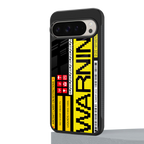 warning back phone cover | glass case for google pixel 9 pro xl