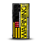 warning back phone cover | glass case for samsung galaxy s23 ultra