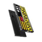 warning back phone cover | glass case for samsung galaxy s23 ultra