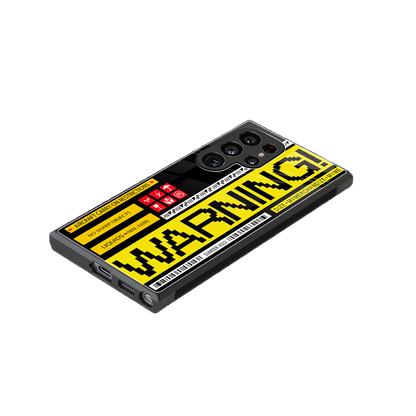 warning back phone cover | glass case for samsung galaxy s24 ultra