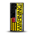 warning back phone cover | glass case for samsung galaxy s25 ultra