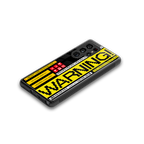 warning back phone cover | glass case for samsung galaxy s25 ultra