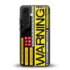 warning back phone cover | glass case for samsung galaxy s24 plus