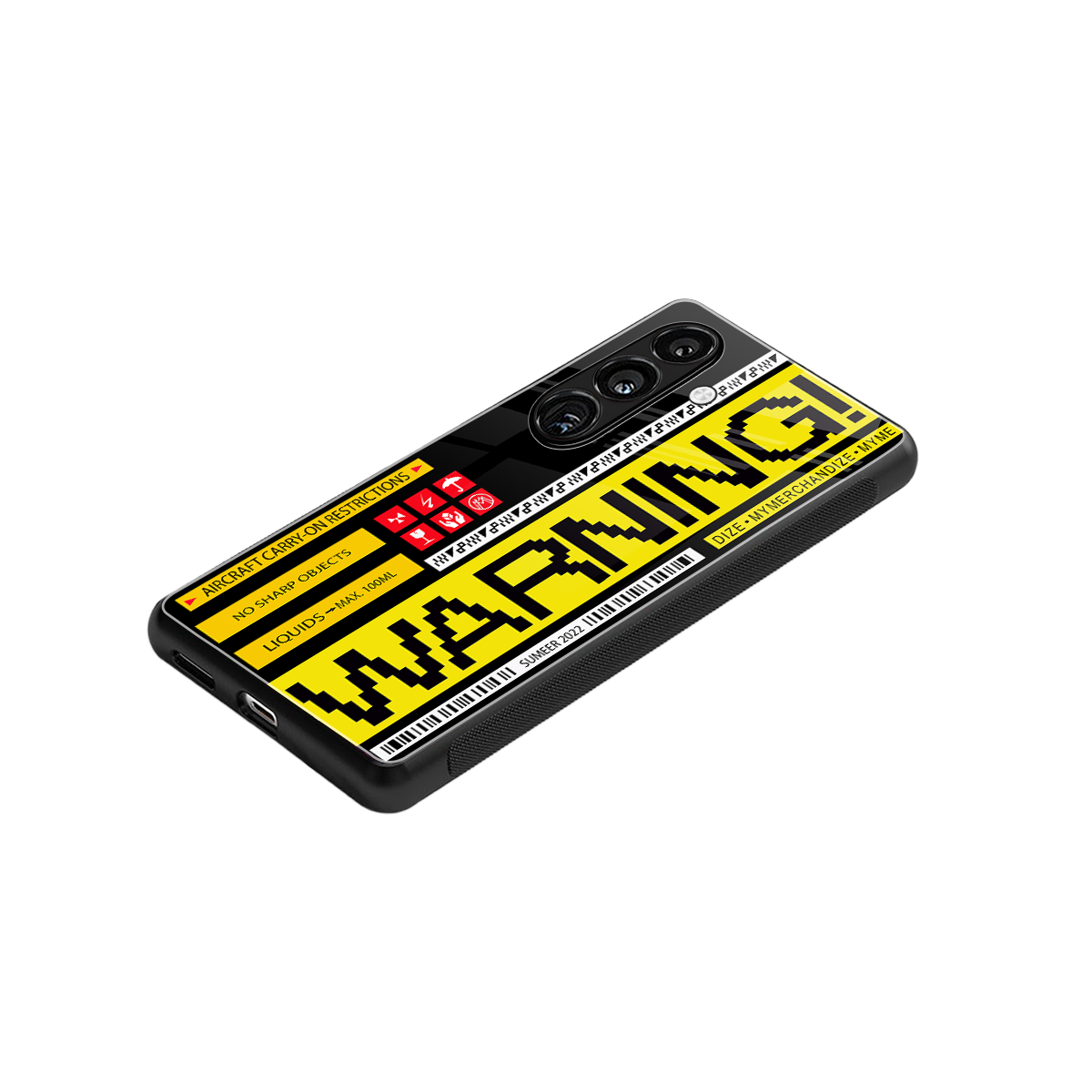 warning back phone cover | glass case for samsung galaxy s23 plus