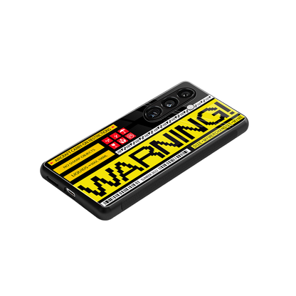 warning back phone cover | glass case for samsung galaxy s23 plus