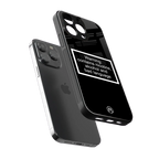 warning sign black edition back phone cover | glass case for iphone 14 pro max
