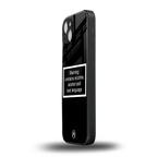 warning sign black edition back phone cover | glass case for iphone 15