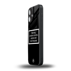 warning sign black edition back phone cover | glass case for iphone 16