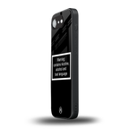 warning sign black edition back phone cover | glass case for iphone 16e